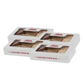 Uncle Butch’s Fudge Gift Box – 2-Piece Custom Flavors Sampler Made with Real Butter – Handcrafted Fudge Candy – Choose from 70+ Creamy Options Like Chocolate, Maple Walnut, Peanut Butter & More - 16oz per Box (4 Pack)