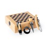 FOR ADVENTUR Bamboo Chess and Wine Set with Corkscrew, Decanter