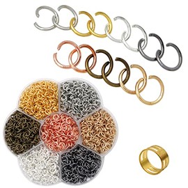 Gmma 1800Pcs 6mm1Box 7 Colors Open Jump Rings for Jewelry Makingï¼ Accessories Repair and Craft Projects Makingï¼Keychain (6mm/0.24")