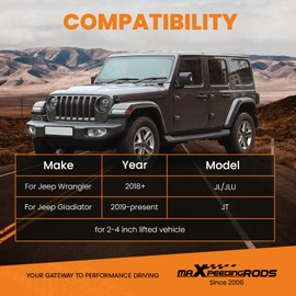 maXpeedingrods 2-4" Adjustable Front Lower Control Arm for Jeep Wrangler JL JLU Gladiator JT 2018-2023