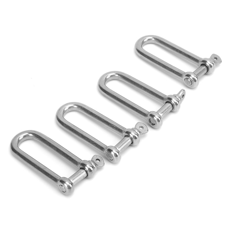4pcs Stainless Steel U Type Shackle Lengthen U Sling Screws