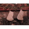 Springfever Primitive Country MERRY CHRISTMAS TO ALL.. plain Burlap-Style Stocking