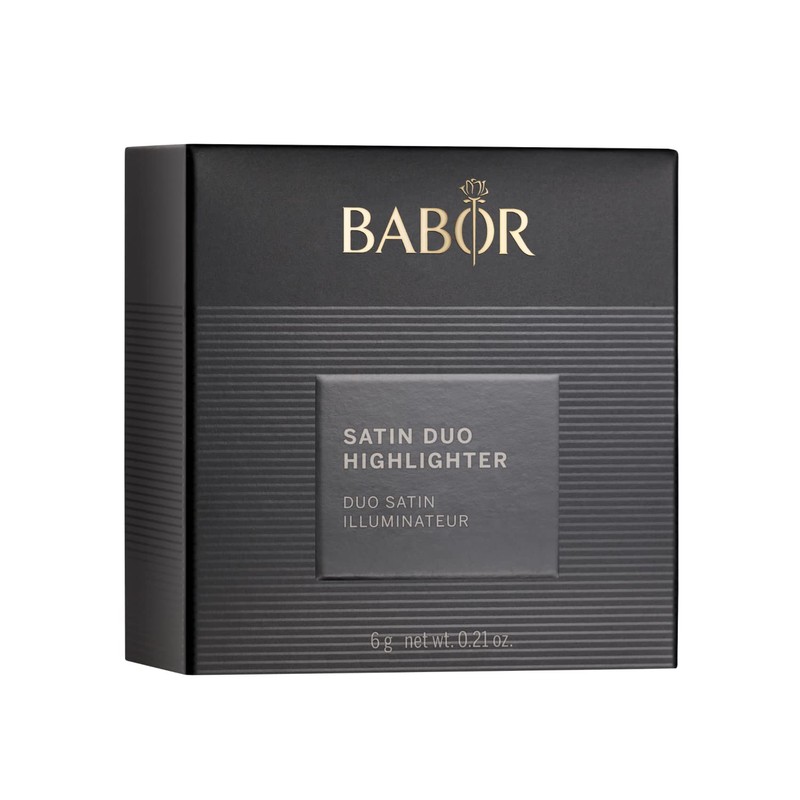 BABOR MAKE UP Satin Duo Highlighter, Two Tone Highlighter Powder,