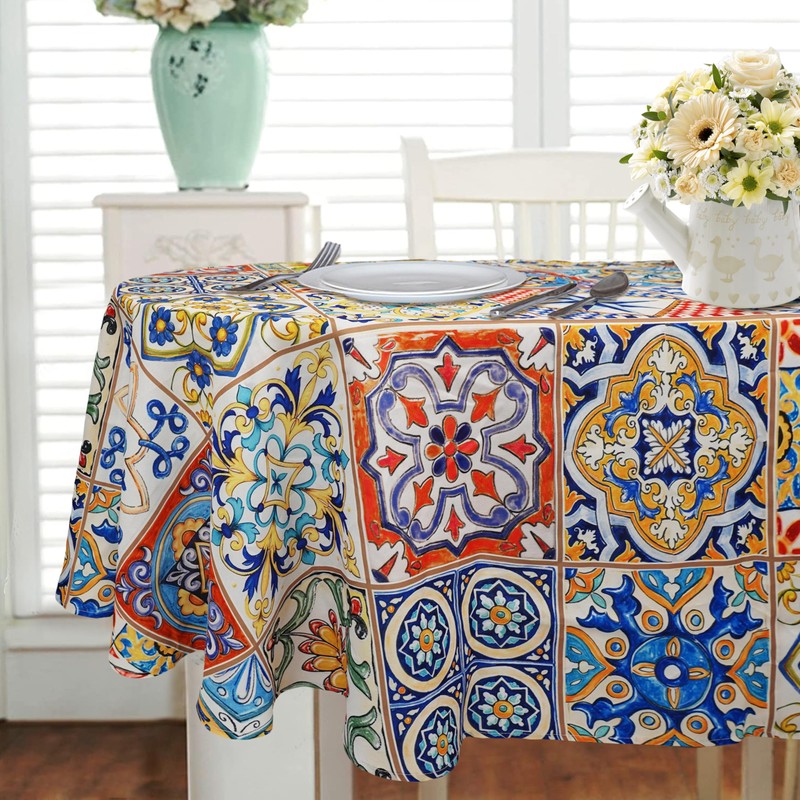Yighty Oval Boho Tablecloth 60x84 inches