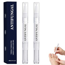 SINYI 2PCS lapiz antihongos,Lapiz Restaurador de Uñas，Producto portátil para el cuidado de las uñas con cabezal de cepillo integrado,Las hidrata y pro