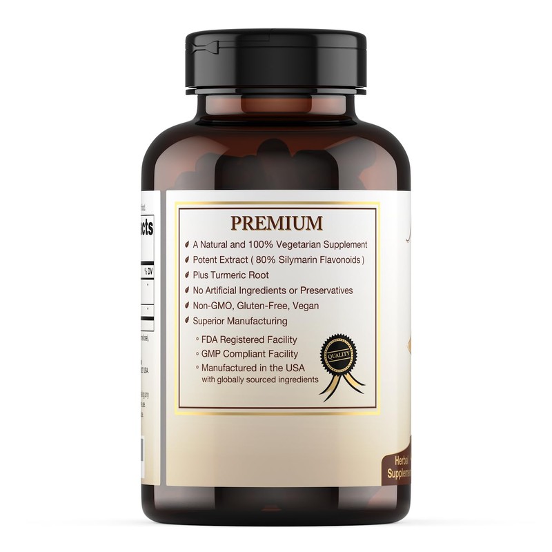 Natural Choice Botanicals Milk Thistle Extract (80% Silymarin Flavonoids) Plus