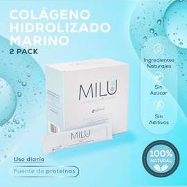 MILU | Kit 2 Colágenos Hidrolizados Marinos - Granulado - Certificado No Doping | Suplementos Alimenticios Sin Saborizante - Sin Olor - Sin Azúcar | P