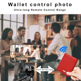Trackable Anti-Lost Bluetooth Wallet, Intelligent Tracker Finder with Position Locator (Via Phone GPS) Bifold Leather Card Purse Gifts for Him