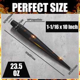 Tandefio 1 Pcs Bull Pins Iron Workers Heat Treaded Steel Ironworkers Tool with Black Finish Positioning Punching Nails (1-1/16" X 10'')