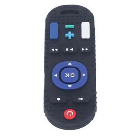 Zerodis Mordedor de bebé con Control Remoto de TV, Silicona Suave con Diferentes Texturas para Uso en Exteriores (Negro)