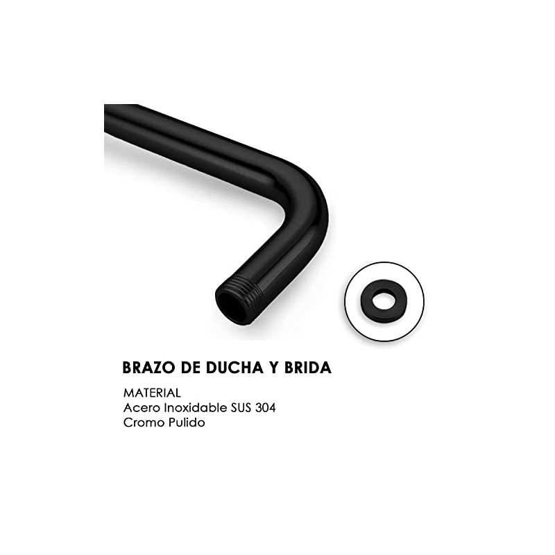 Brazo con Chapeton para Regadera,brazo de Regadera Acero