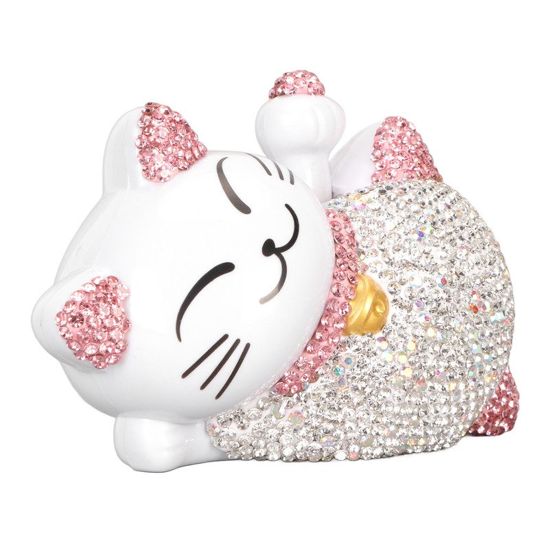 Lucky Cat Ornaments Solar Power Waving Arm Lucky Cat Statue