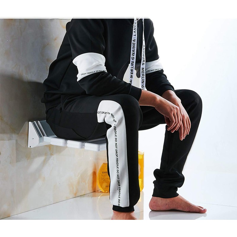 Folding Shower Seat Bathroom Wall Mounted Foldable Entrance Shoe Changing