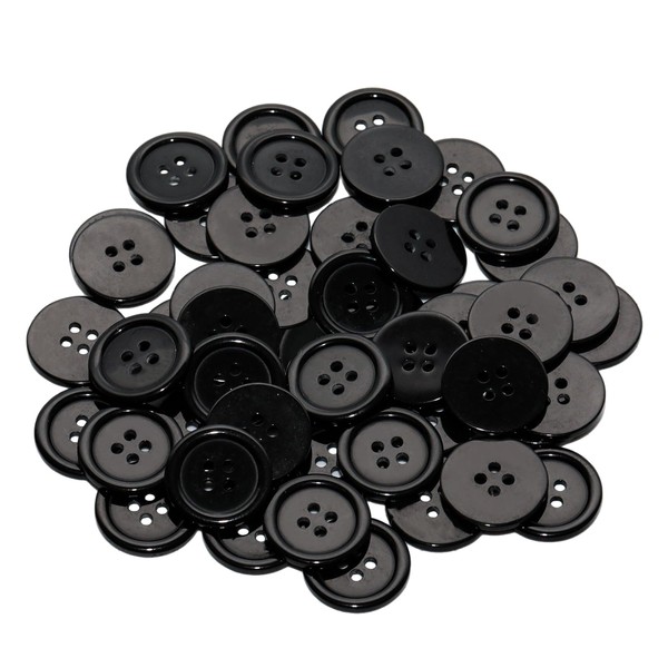 Lilaly 50 PCS 3/4 inch Buttons for Crafts, 4 Holes