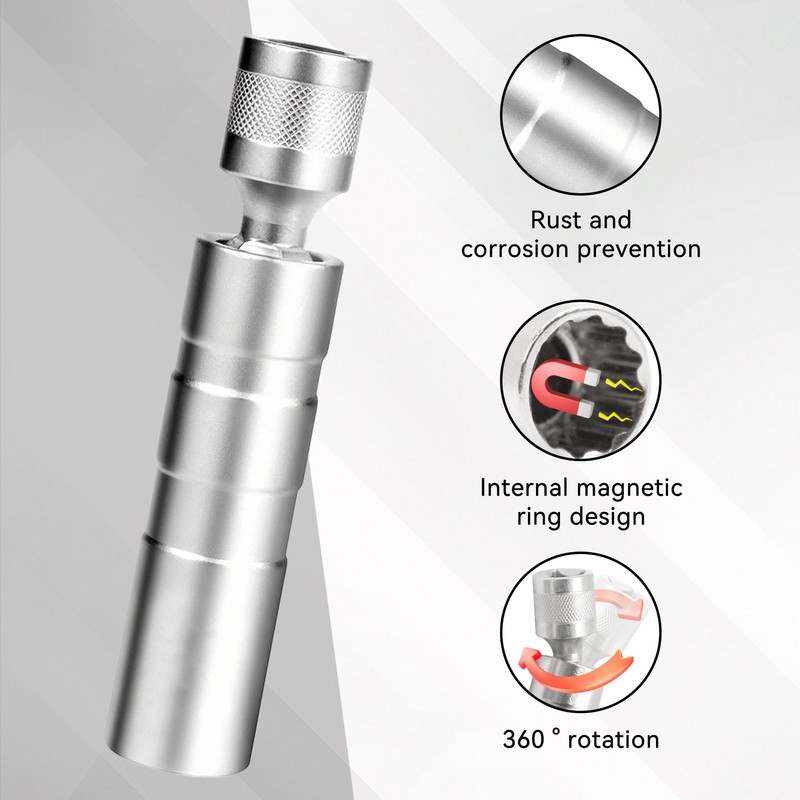 Tioollev14mm&16mm Spark Plug Socket Set, Thin Wall 3/8" Drive Spark