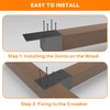 YEOOE 6 Pack Pergola Brackets 4x4 (Actual: 3.5x3.5 Inch), Rafter