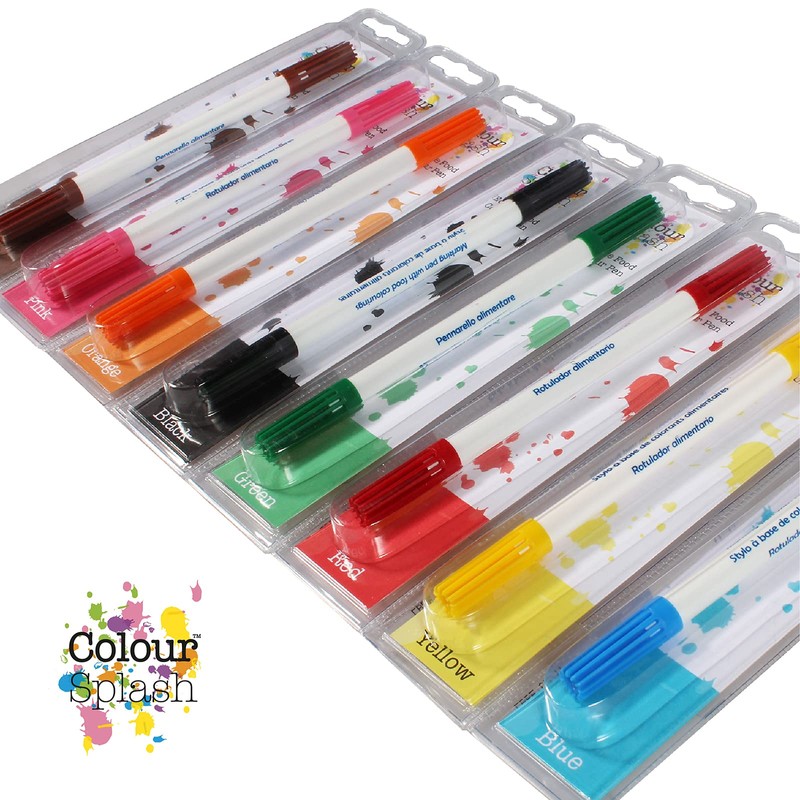 COLOUR SPLASH Edible Food Colouring Pen, Dual Tip Icing Pens,