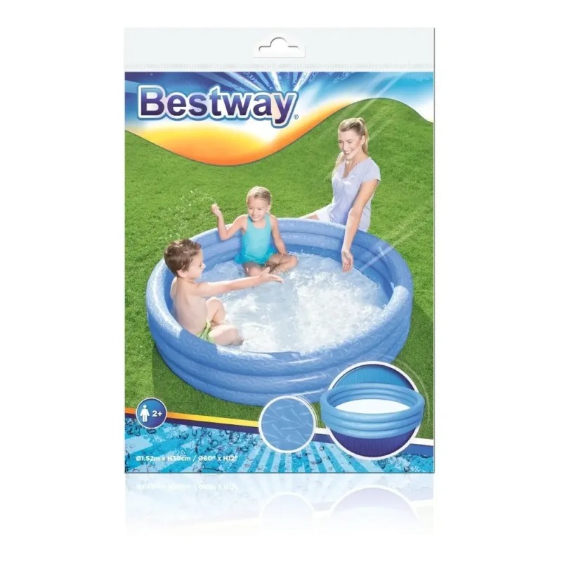 Alberca inflable redonda Bestway 3 Aros 51026 Liso de 1.52m