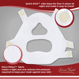 Silent Night Minimal Contact Cpap Mask Liners - Reduce Noisy Air Leaks and Painful Blisters - Cpap Supplies and Accessories - One Size Fits Most