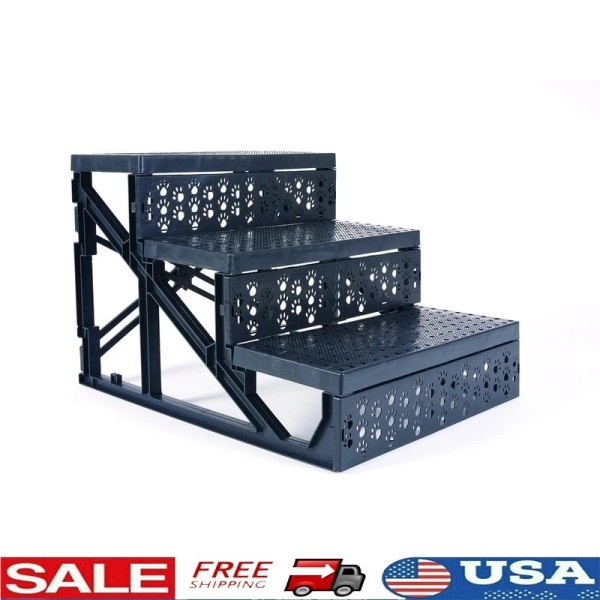 Unbranded Three Step Pet Stairs Easy Access Dogs Cats Removable