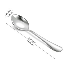 Kyraton 5.5" Mini Coffee Spoons - Stainless Steel, Set of 6 for Parties & Weddings