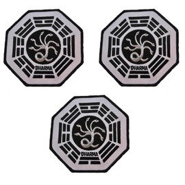 Lost Television Show Dharma Project Hydra Logo Embroidered Patch Set of 3