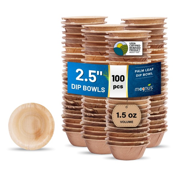 magnus | 2.5 inch Round Mini Dip Bowls 100 pcs