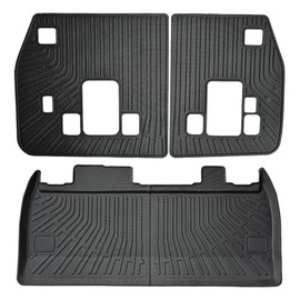 Marretoo Cargo Mats 2022 2023 2024 2025 for Kia Carnival 8 Seats Accessories Cargo Mat Seat Backrest 2 in1 Mat All-Weather TPE Black Trunk Cargo Liner for Kia Carniva Accessories (NOT for Hybrid)