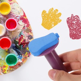 SEWACC 5pcs Painting Stamp Washable Paint for Foam Stamps Painting Sponge Stamps Paint Sponges Plastic