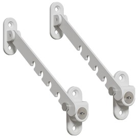 Set of 2 Tilt Regulators for Windows, Window Locks, Slam Protection Window Latch for Adjusting the Window Opening, Window Stopper, Tilt Scissors