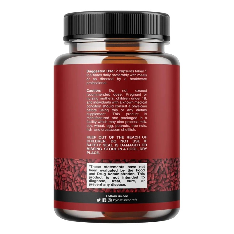 Arroz De Levadura Roja Ayuda Para Salud Cardiaca 120 Cáps.