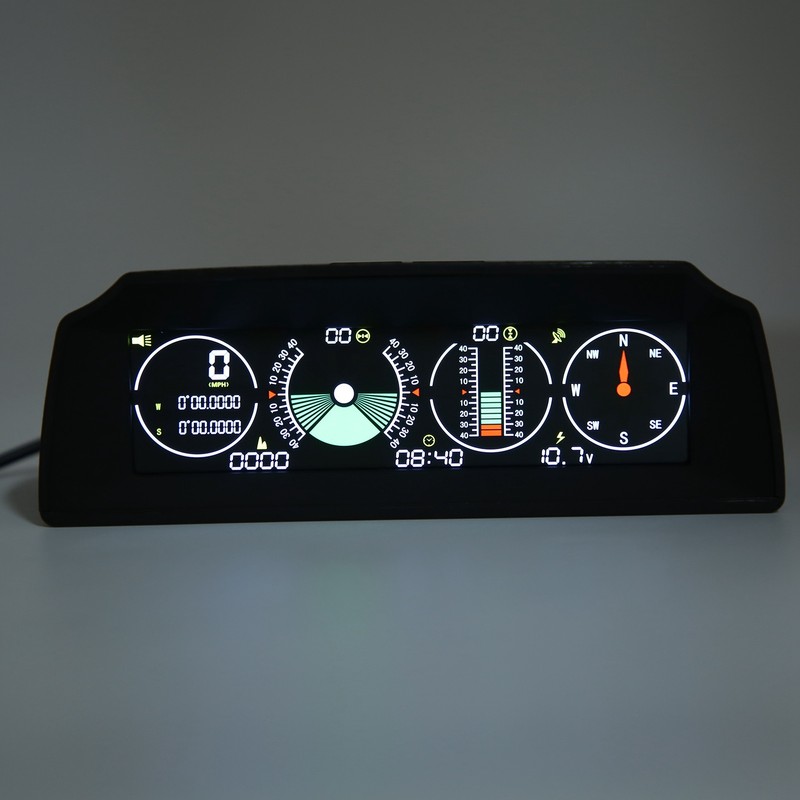 GPS Slope Meter PMH KMH Inclinometer HUD Pitch Tilt Angle