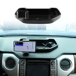 TOYCIDFG Dashboard Storage Tray with Phone Holder Compatible with Toyota Tundra 2014-2021 Center Console Dashboard Tray Storage Boxs with Phone Holder Car Organizer (with Mobile Phone Holder)