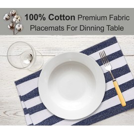 Ruvanti Placemats 100% Cotton 13x19 Inch, Dining Table Placemats Set of 6, Modern Place Mats for Dining Table Decor, Kitchen & Table Linens, Coffee Mat for Christmas Dinners - Watermelon