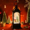 Snow Globe Christmas with Timer, Santa Claus Decoration LED Lantern