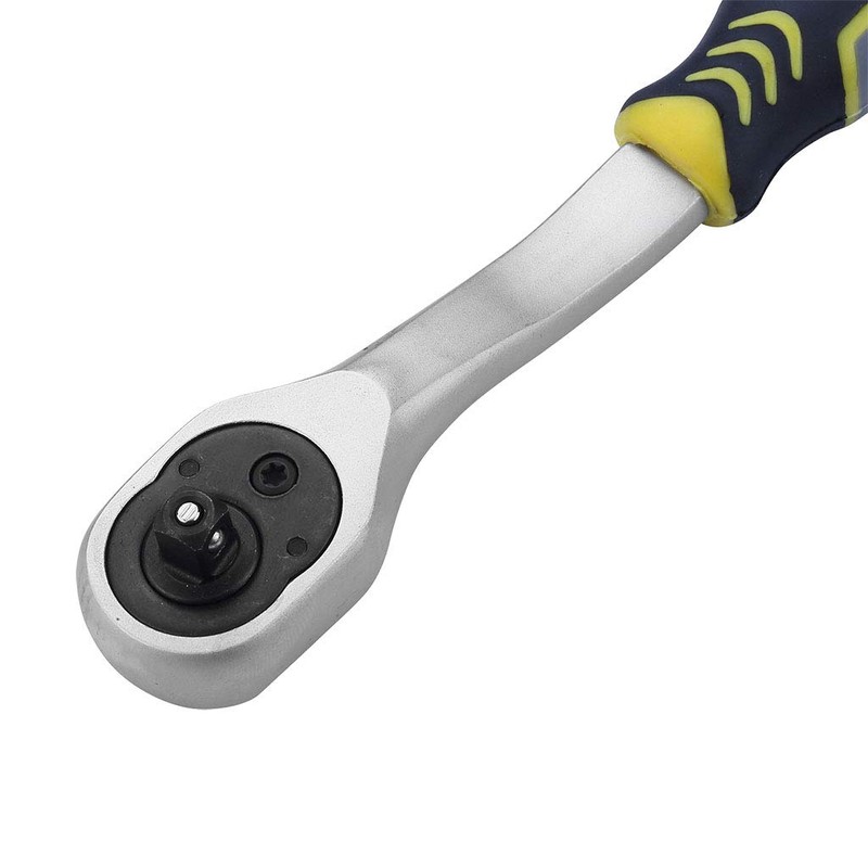 Rhino 9372 Ratchet Socket Wrench Reversible Made of Steel (Chrome
