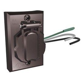 Solus SCO-338 120V Grounded Outdoor Convenience Outlet for Lamp Posts & Poles, UL Listed, Weather-Resistant with Protective Cover (Bronze, Single)