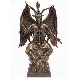 Baphomet Horned Goat God Statue - 15" - Cold Cast Bronze Resin by Maxine Miller