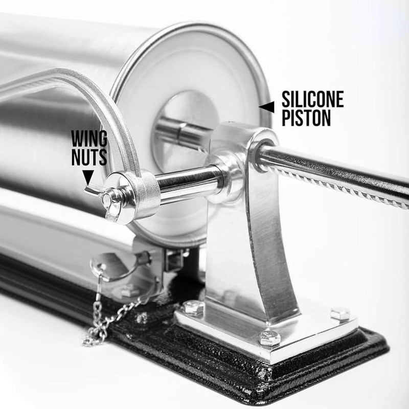 MASTER FENG 6 LBS Sausage Stuffer Horizontal Stainless Steel Stuffing