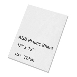 1/4" Thick Expanded PVC Plastic Sheets, ABS Plastic Sheet - 12" X 12" Thin Rigid Plastic Sheet,White – Ideal for Signage, Displays, and Digital/Screen Printing (Matte & Textured Finish) 1-Pack