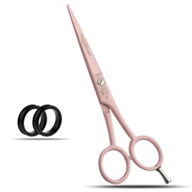 Wishbeauty Hairdressing Scissor Barber Salon Shear Stainless Steel Hair Cutting Scissors for Professional, Hairdressers, Barbers and Salon Use for Women, Men, Children and Adults 6" Inch (Baby Pink)