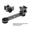Triple Cold Shoe Extension Bracket Aluminium Alloy Microphone Stand Mount
