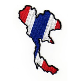 Thailand Iron-On or Sew On Patch for Clothes Embroidered Iron-On Patch Applique Flag Patch Size 5.5 x 7.0 cm