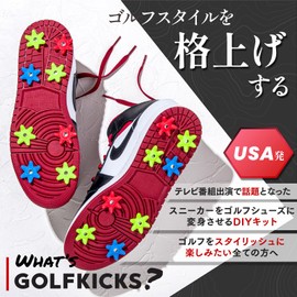GOLFKICKS Golf Kicks Sneakers into golf shoes. shoes spikes (grey)