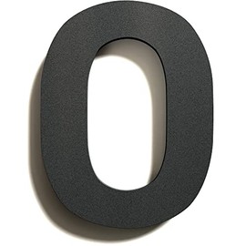 Anthracite Stainless Steel House Number 0 – Solid, Weatherproof and Rustproof – 14 cm Large – with Mounting Material – Design House Number Sign N-01-0-A