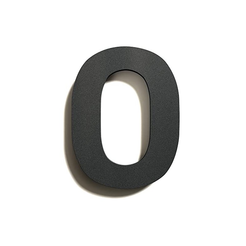 Anthracite Stainless Steel House Number 0 – Solid, Weatherproof and