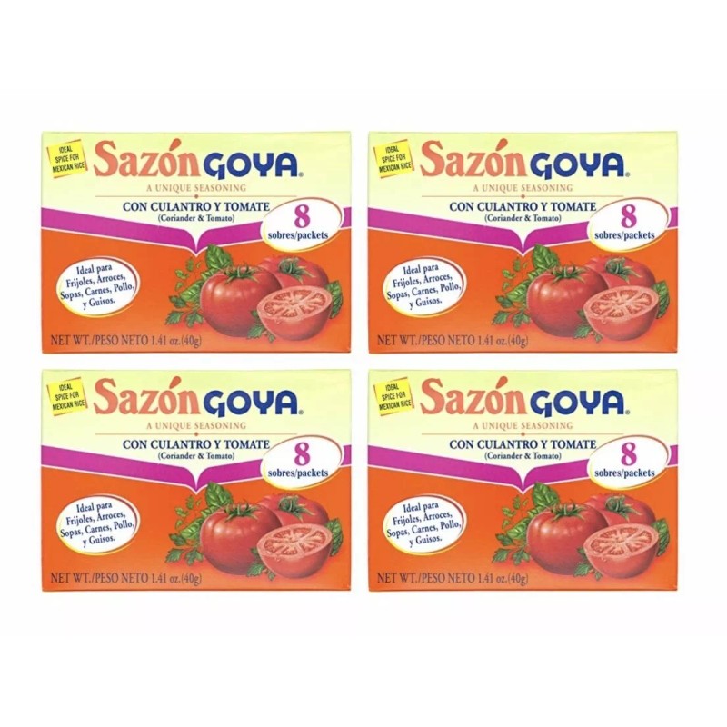 Goya Sazon With Culantro & Tomato, 1.41 oz Sazon con