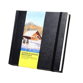 Libro de Acuarela, Pintura de Papel de Papel sin ácido Dibujo Sketchbook Medios Mezclados con Cubierta de Doble Cara de Tablero Duro para Medios Secos Húmedos Mixtos