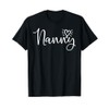 Cute Heart Nanny Heart And Script Lettering T-Shirt
