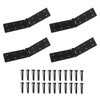 Heavy Duty Gate Hinges, Black Door Hinge with Screws, Adjustable